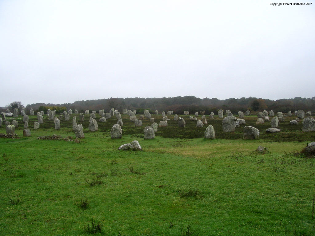 Bretagne: Standing stones'field